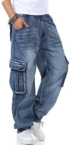 Mens Denim Cargo Pants