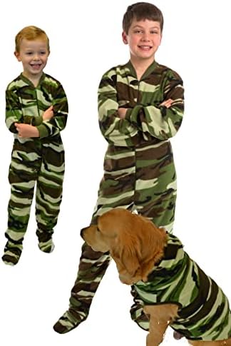 Big Boys Camo Fleece Pajamas by BIG FEET PAJAMA CO