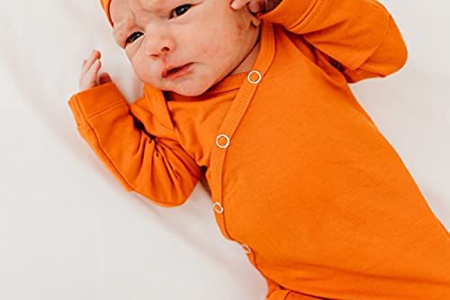 Copper Pearl Knotted Newborn Sleepers for Boys Girls