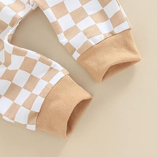 Checkerboard Plaid Elastic Pants for Toddler