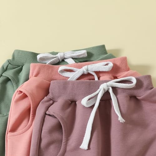 SHUING 3-Piece Casual Joggers for Toddlers