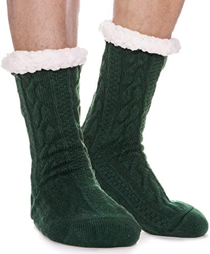 EBMORE Mens Cozy Fuzzy Slipper Socks