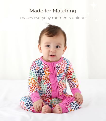 Comfy Sustainable Baby Girl Romper for Kids with Double Zippers
