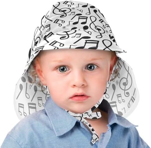 Perfect Baby Sun Hat for Music Note with Doodle Style 2-4T
