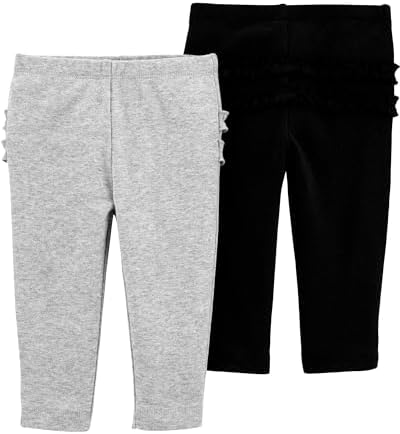 Carters Baby Girls Cotton Rib Pants
