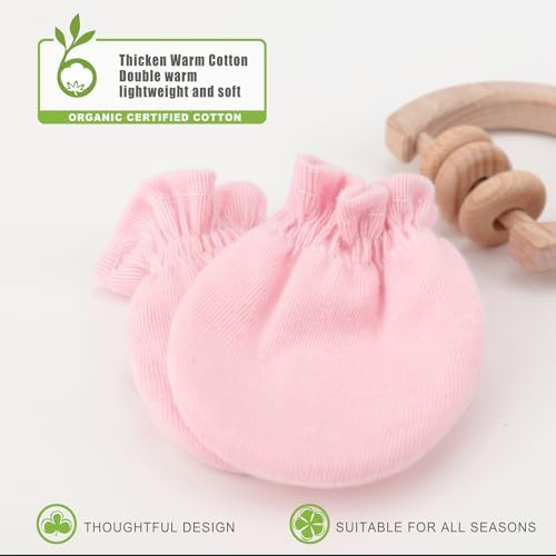 BQUBO Newborn Mittens for Boys and Girls 0-6 Months