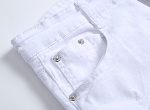 FREDD MARSHALL Mens Slim Fit Ripped Jeans