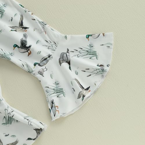 Cute Toddler Girls Streaming Flare Pants Set