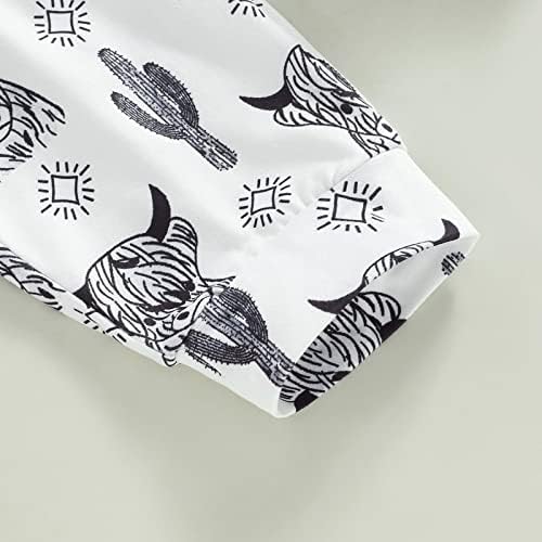 Newborn Toddler Boys Elastic Waist Cow Head Print Joggers
