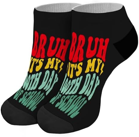100 Days Of School Bruhs Socks