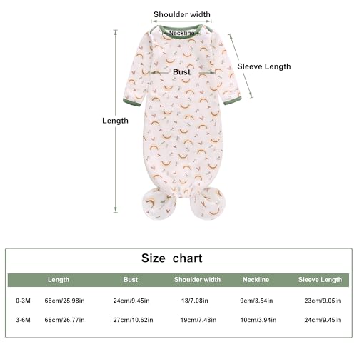 Miracle Baby Newborn Knotted Nightgown Set 3-Pack