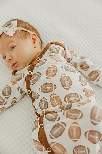 Copper Pearl Baby Gown - Knotted Newborn Sleepers for Baby Boy Girl