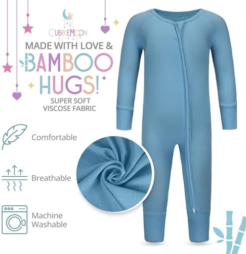 2-Pack Bamboo Viscose Baby Pajamas 0-24 Months