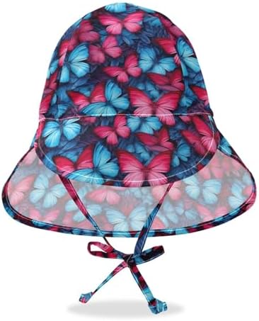 Emelivor Blue Butterflies UV Protection Baby Sunhat UPF 50