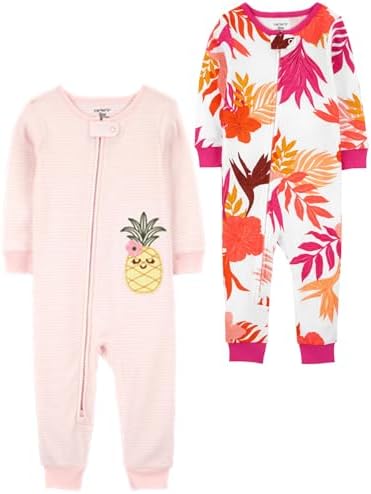 Carters Baby Girls 2 Pack Cotton Sleepers