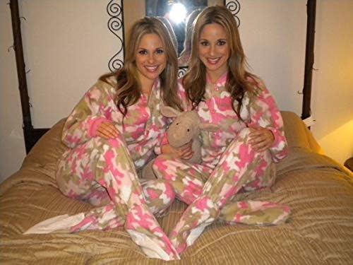 Wow BIG FEET PAJAMA CO Pink Camo One-Piece Pajamas