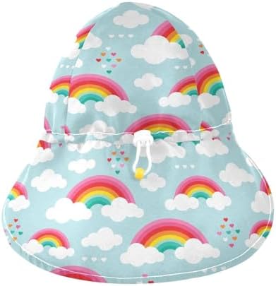 Baby Sun Hat Adjustable Rainbow Cloud
