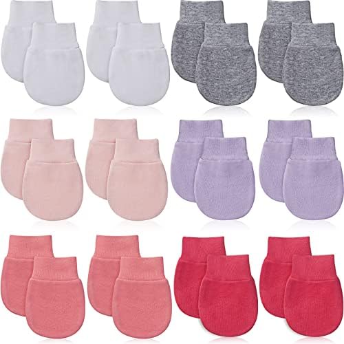 12 Pair Newborn Gloves for Boys Girls 0-6_months
