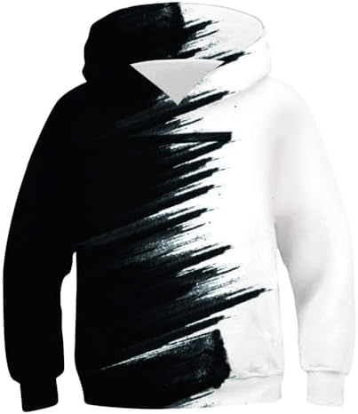 Fun 3D Printed Boys Pullover Hoodie for 6-16-Year-Olds