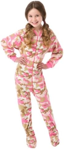 Wow BIG FEET PAJAMA CO Pink Camo One-Piece Pajamas