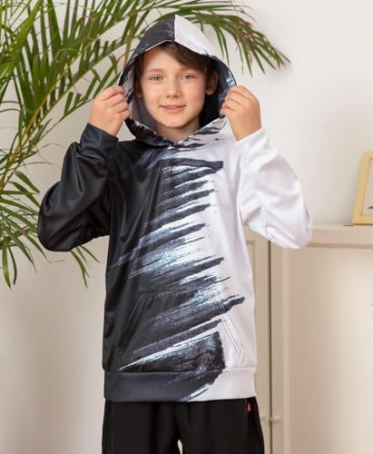 Fun 3D Printed Boys Pullover Hoodie for 6-16-Year-Olds