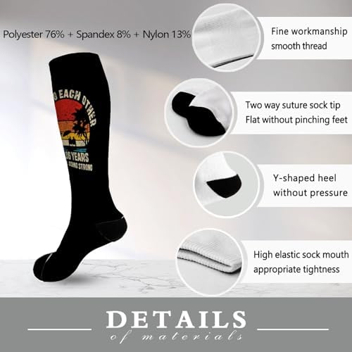 Funny Crew Socks for Men Thigh-High made from Multi-Layer