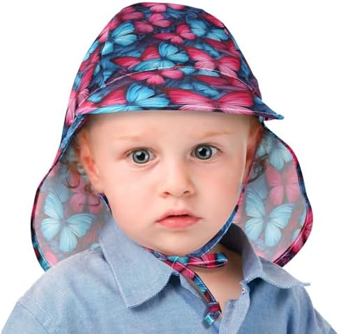 Emelivor Blue Butterflies UV Protection Baby Sunhat UPF 50