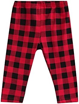 Mandizy 0-24 Months Plaid Bell-Bottom Pants for Baby Boys Girls