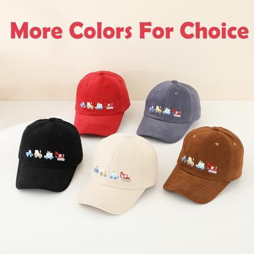 Excavator Car Embroidered Baseball Cap for Kids