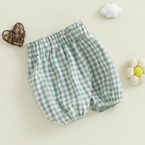 Emmababy Plaid Ruffle Shorts