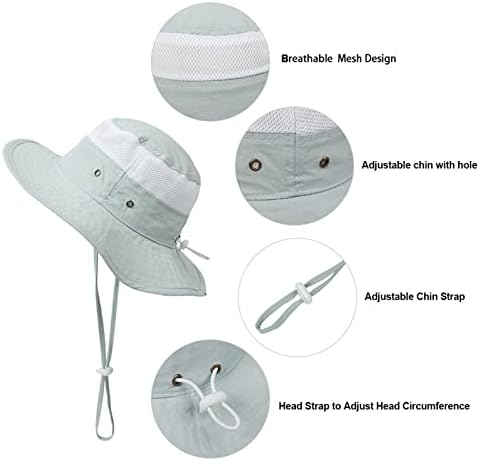 Kids Round Wide-Brim Adjustable Sun Hat Toddler