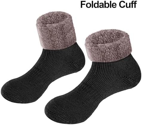 Perfect Cozy Fuzzy Mens Slipper Socks for Boys 6-13 2 Pairs