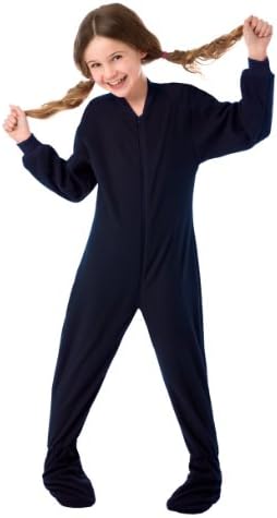Big Feet Pjs Boys Girls Junior Navy Fleece Onesie Sleepwear