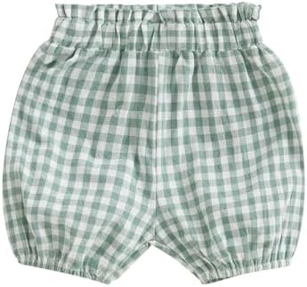 Emmababy Plaid Ruffle Shorts