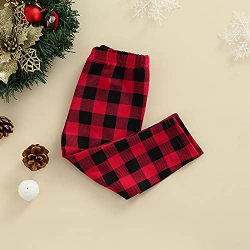 Mandizy 0-24 Months Plaid Bell-Bottom Pants for Baby Boys Girls