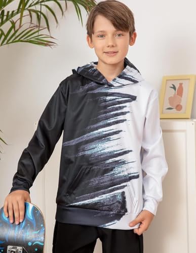 Fun 3D Printed Boys Pullover Hoodie for 6-16-Year-Olds