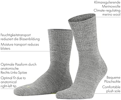 FALKE Unisex Walkie Light wool socks 1 pair