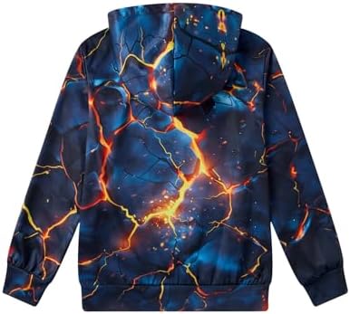 RAISEVERN Boys Girls 3D Printing Hoodie 6-16T