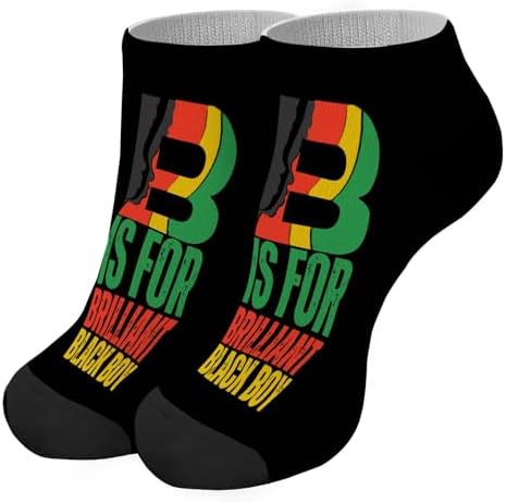 B Is for Brilliant Black Boy Toddler Socks