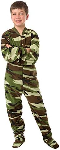 Big Boys Camo Fleece Pajamas by BIG FEET PAJAMA CO