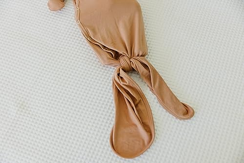 Copper Pearl Knotted Newborn Gown - Perfect Choice for Baby