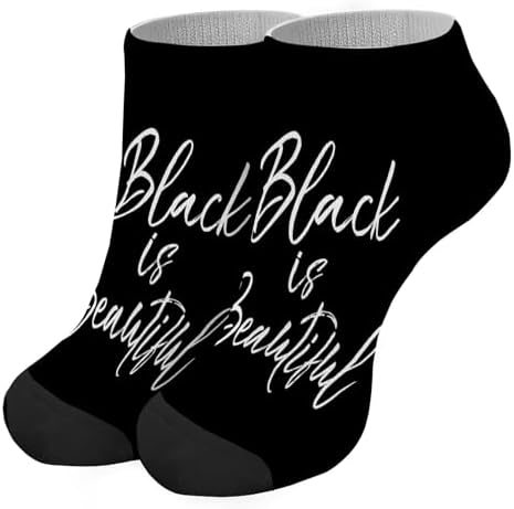 Brilliant Black Ankle Socks for Kids Etched in History