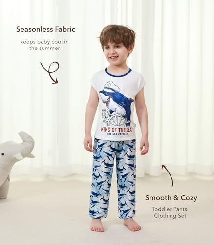 Toddler Bamboo Viscose Sleeveless Tank Pants Set 2-5T
