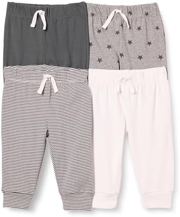 Amazon Essentials Baby Girls Cotton Pull-On Pants Multipack