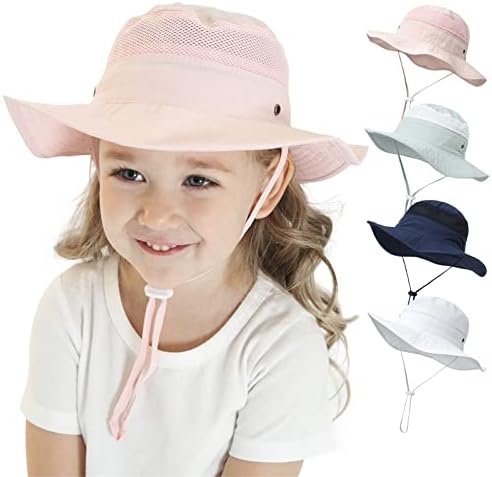 Kids Round Wide-Brim Adjustable Sun Hat Toddler