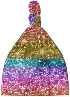Adjustable Glitter Rainbow Baby Hats