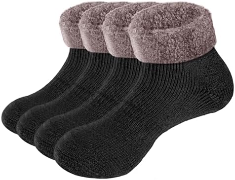 Perfect Cozy Fuzzy Mens Slipper Socks for Boys 6-13 2 Pairs