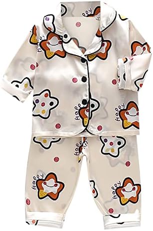 FAFAN 4 Piece Cartoon Nightgown Set for Baby Girls 12 Months