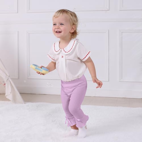 Newborn Baby Girl Bell Bottom Pants 5-Pack