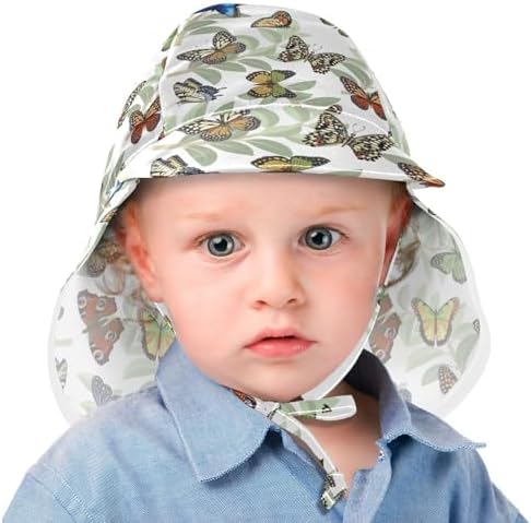 Adjustable Baby Sun Hat for Kids Toddler Beach Bucket with Print